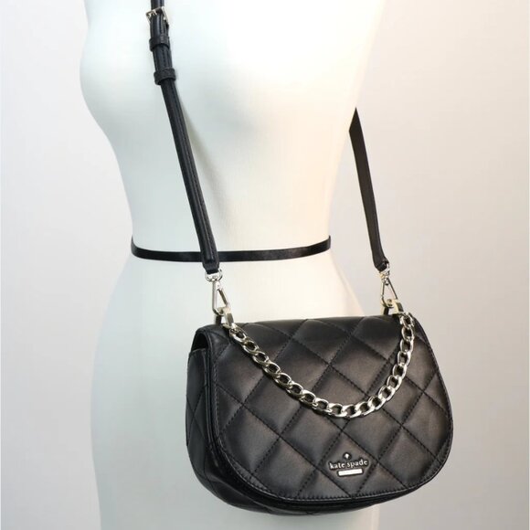 Kate Spade Black and Gold Quilted Crossbody Bag - Picture 2 of 2